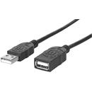 Manhattan cablu prelungitor Hi-Speed USB A-A M/F 1,8m