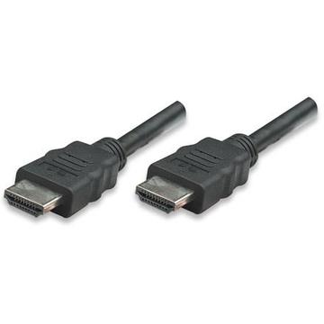 Manhattan cablu monitor HDMI/HDMI 1.4 Ethernet 2m negru contacte nichelate