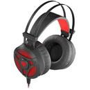 Casti Natec GENESIS Gaming headset NEON 360 Stereo Backlight Vibration black-red