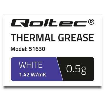 Qoltec pasta termica 1.42 W/m-K | 0.5g | White