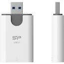 Card reader Silicon Power Combo USB 3.1 Card Reader microSD and SD, White