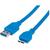 Techly SuperSpeed USB 3.0 cable, A male to micro-B male, 1 m, blue