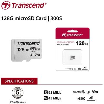 Card memorie Transcend 128GB microSDXC USD300S CL10 UHS-I U3
