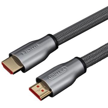Unitek Cablu LUX HDMI v.2.0 M/M 5,0m, aur, împletitură de cablu, Y-C140RGY
