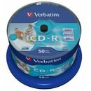 Verbatim CD-R[ 50pcs, 700MB, 52x, spindle, Wide printabil ]
