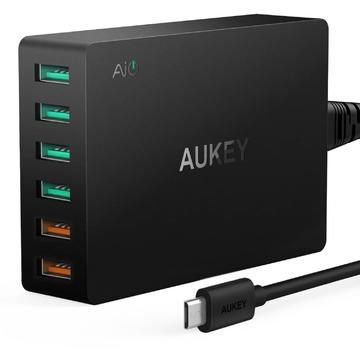 Incarcator de retea Aukey Titan Series, 60W 6-Port USB Quick Charge 3.0