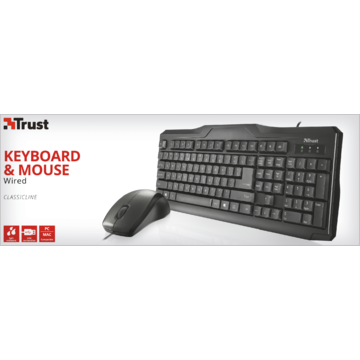 Kit tastatura + mouse Trust Classicline Wired
