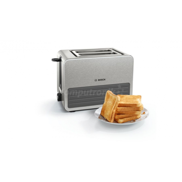 Prajitor de paine Bosch TAT 7S25, 1050w, 2 felii de paine, Inox/Negru