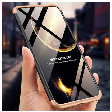 Husa Husa iPhone Xs Max GKK 360 + folie protectie display Negru/Auriu