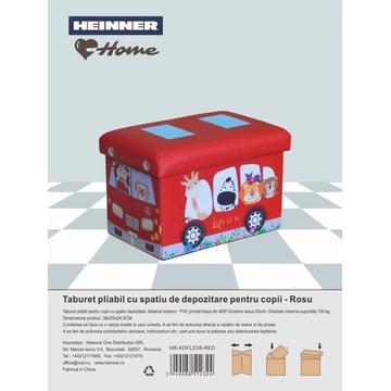 Heinner Taburet pliabil PVC pentru copii HR-KDFLD38-RED, rosu