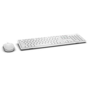 Kit Tastatura + Mouse Dell KM636 wireless US INT layout Alb, USB, Fara fir, Rezolutie 1000 dpi// Butoane: 3/1