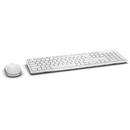 Kit Tastatura + Mouse Dell KM636 wireless US INT layout Alb, USB, Fara fir, Rezolutie 1000 dpi// Butoane: 3/1
