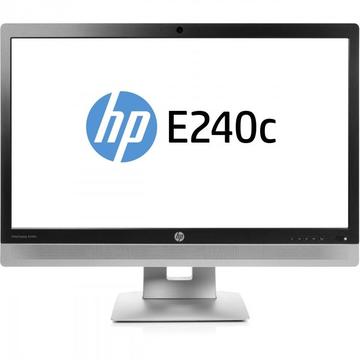 Monitor Refurbished Monitor Refurbished HP EliteDisplay E240C, 24 inch, IPS, W LED, VGA, HDMI, USB, Webcam, Full HD