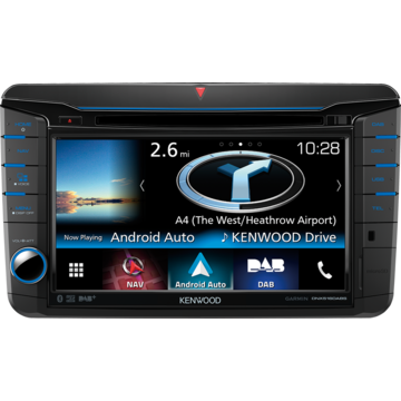 Sistem auto Kenwood DNX-516DABS 2DIN universal cu ecran de 7″ DVD/USB/SD/BT Navigatie Integrata si Control Smartphone 4x 50W