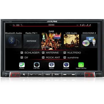 Sistem auto Alpine ILX-702D Multimedia cu ecran de 7" Compatibil CarPlay si Android Auto 4x 50W