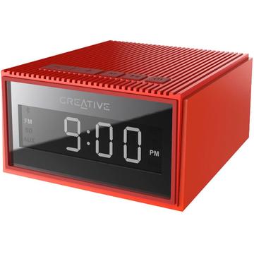 Boxa portabila Creative Chrono, Bluetooth  with Alarm Clock/Radio, Red