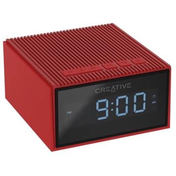 Boxa portabila Creative Chrono, Bluetooth  with Alarm Clock/Radio, Red