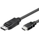 Techly Cablu monitor DisplayPort/HDMI, M/M, negru, 2m