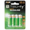 Techly Baterii alcaline 1.5V AA LR6 4 bucăți