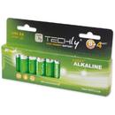 Techly Baterii alcaline 1.5V AA LR6 12 bucăți
