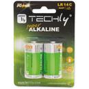 Techly Baterii alcaline 1.5V C R14 2 bucăți