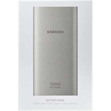 Baterie externa Samsung EB-P1100 10000 mAh Quick Charge 2.0 Type-C Silver