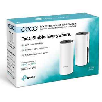 Router wireless TP-LINK DECO M4 2-PACK (300 Mb/s - 802.11 b/g/n, 867 Mb/s - 802.11 a/n/ac)