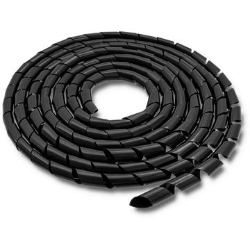 Qoltec Organizator de cabluri 12mm | 10m | negru