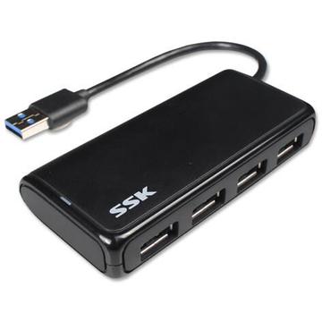SSK USB 3.0 Hub SHU802 Black