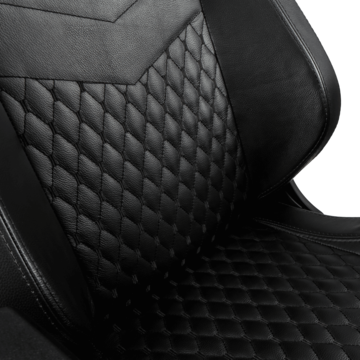 Scaun Gaming NobleChairs EPIC Real Leather Black (piston pe gaz cu tija scurta)