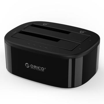 Docking station HDD Orico 6228US3-C USB 3.0 2 bay-uri 2.5/3.5" negru