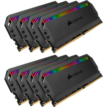 Memorie Corsair DOMINATOR PLATINUM RGB 128GB (8 x 16GB) DDR4 DRAM 3600MHz C18 Memory Kit