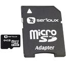Card memorie Serioux MicrodSDHC 64GB UHS-I + Adaptor CL10