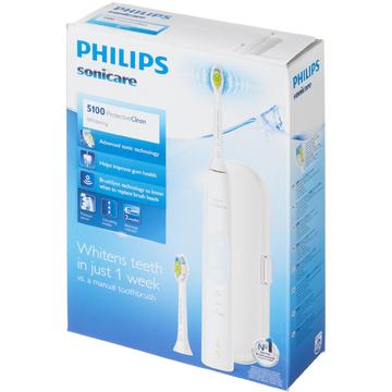 Philips Periuta de dinti sonica Sonicare Protective Clean HX6859/29, 3 moduri, 2 capete, 1 incarcator, Alb