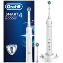 Periuta de dinti electrica Oral-B Smart 4000 N WT Curatare 3D 3 programe 2 capete Bluetooth Alb