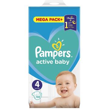 PAMPERS Active Baby 4 Mega Box 132 buc