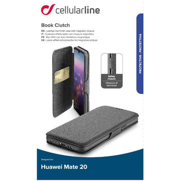 Husa Cellularline Husa Agenda Clutch Negru pentru Huawei Mate 20