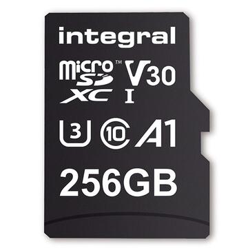 Card memorie Integral 256GB MICRO SDXC 90V30, R:100MB/s W:90MB/s U3 V30 + ADAPTER