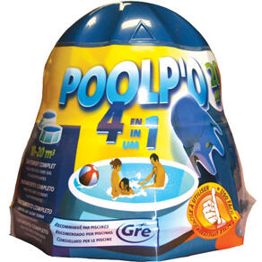 ManufacturGre Dozator Poolp'O 4in1 500 g pentru 10-20 m3 (dezinfectant, anti-alge, anti-bacterii si floculant)