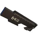 Memorie USB Team Group memory USB T183 64GB USB 3.0 negru Design Multifunctional