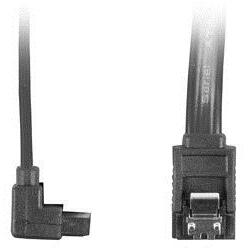 Lanberg cable SATA DATA II (6GB/S) F/F 50cm; METAL CLIPS ANGLED Black