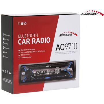Sistem auto AUDIOCORE AC9710 Car Stereo MP3/WMA/USB/RDS/SD ISO Panel Bluetooth Multicolor