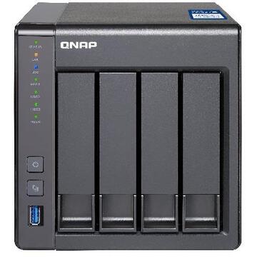 NAS QNAP 4-Bay TurboNAS, SATA 6G, 2-Core 1.7GHz, 2GB RAM, 2x GbE LAN, 3xUSB 3.0