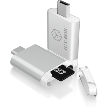 Card reader RaidSonic IcyBox Cititor de card extern MicroSD/SDHC cu USB 3.0 Type-C