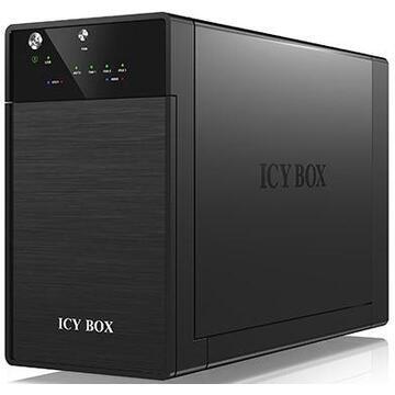 HDD Rack RaidSonic IcyBox External JBOD system for 2x3,5'' SATA I/II/III, USB 3.0, Black