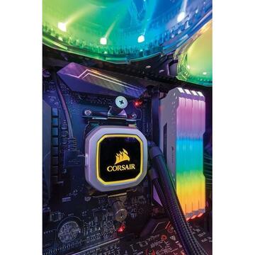 Memorie Corsair VENGEANCE RGB PRO, 32GB (2 x 16GB), DDR4, DRAM, 3200MHz, C16, White