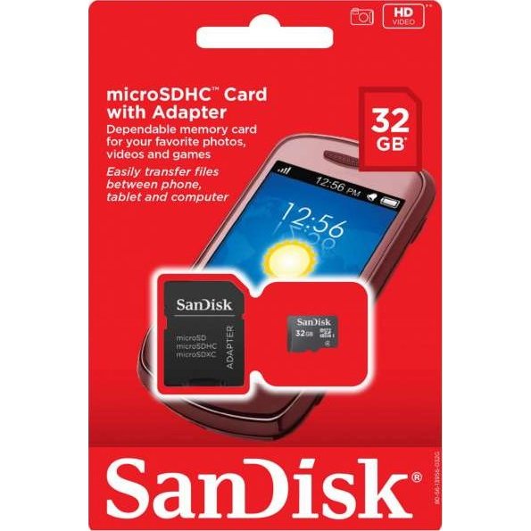 Card memorie microSDHC 32GB Clasa 4 + Adaptor