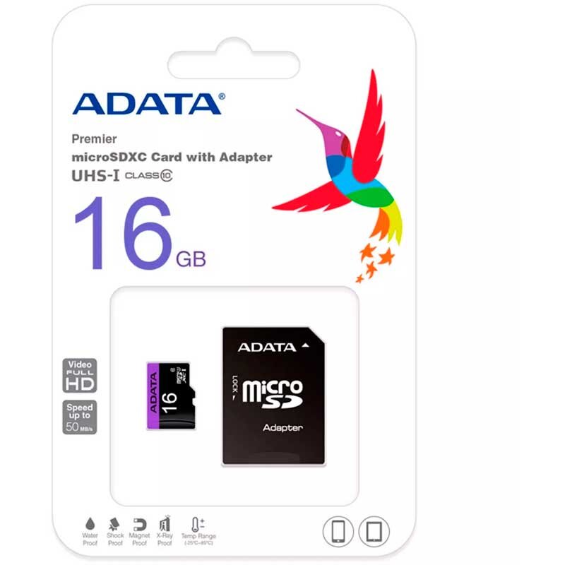 Card memorie MICROSDHC AUSDH16GUICL10-RA1, 16GB, CL10, ADATA W/A