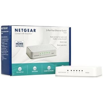Switch Netgear Soho FS205, 5 porturi x 10/100 Mbps