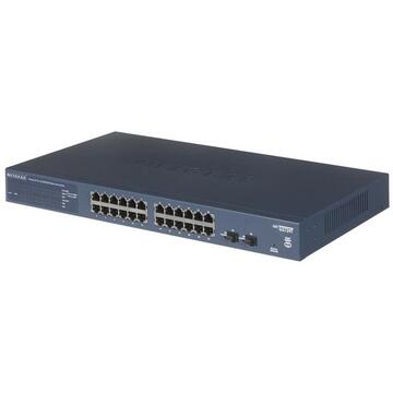 Switch Netgear ProSafe GS724Tv4 , 24 porturi x 10/100/1000 Mbps, Smart Managed